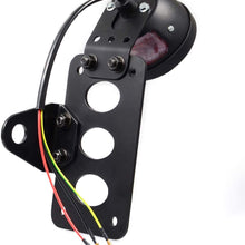 PBYMT Side Mount LED Brake Tail Light 3/4" Axle Hole License Plate Bracket Compatible for Harley Bobber Chopper Sporster Honda Yamaha Suzuki Kawasa