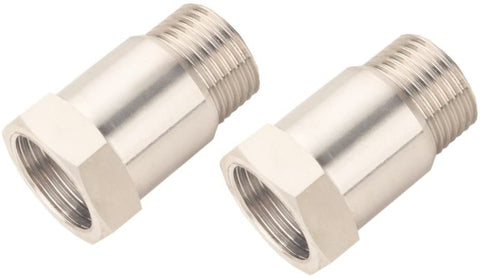 DEWHEL Pair M18 X1.5 O2 Oxygen Sensor Mounting Bung Fitting Stainless Steel