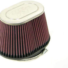 K&N Universal Clamp-On Air Filter: High Performance, Premium, Washable, Replacement Engine Filter: Flange Diameter: 6 In, Filter Height: 5 In, Flange Length: 1 In, Shape: Oval Straight, RC-3160