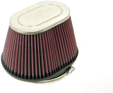 K&N Universal Clamp-On Air Filter: High Performance, Premium, Washable, Replacement Engine Filter: Flange Diameter: 6 In, Filter Height: 5 In, Flange Length: 1 In, Shape: Oval Straight, RC-3160