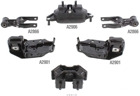 DNJ MMK1082 Complete Engine Motor & Transmission Mount kit for 2000-2005 / Chevrolet/Impala / 3.4L / 6PCS