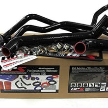 Jeep 07-11 Wrangler JK 3.8L V6 Left Hand Drive HPS Black Reinforced Silicone Radiator + Heater Hose Kit