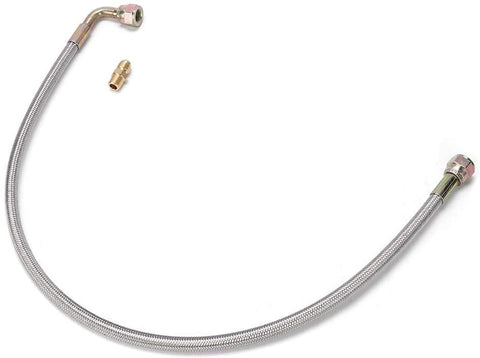 Suuonee Oil Feed Lines Turbo,24in T3/T4 Turbo Oil Feed Line AN4 Port Kit Fit for Toyota/Nissan