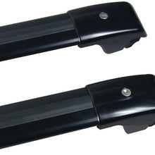 KPGDG Fit for Land Rover Freelander 2 LR2 2006-2016 4Pcs Aluminium Roof Rail Roof Rack Cross Bars Crossbar - Black