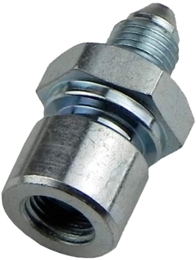Inline Tube (E-11-9) -3AN Male to 7/16-24 Female SAE Brake Line Fitting Adapter for 1/4