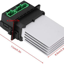 Car Blower Regulator Regulator, Heater Motor Blower Fan Resistor Speed ​​Resistance with Wiring Plug Harness for Citroen Peugeot Renault 6441L2