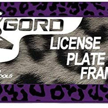 Motorup America Auto License Plate Frame Cover - Fits Select Vehicles Car Truck Van SUV - Wild Purple Leopard Print