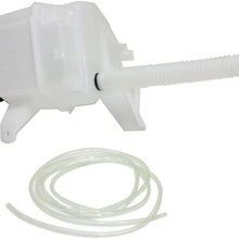 Washer Reservoir Windshield Expansion Tank Dual Pump Type w/Washer Pumps, Filler Neck, Cap, and Fluid Level Sensor Port compatible with Vehicles w/Rear Wiper