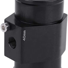 Water Temp Joint Pipe, Keenso Aluminum Car Water Temp Temperature Joint Pipe Hose Sensor Gauge Adapter Black(40mm)