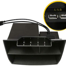 Salusy Car Interior Central Console Storage Box Organizer with a USB Extension Cable Compatible with Honda Civic Sedan 2016 2017 2018 2019