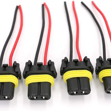 UTSAUTO H11 H8 880 881 Female Adapter Wiring Harness Sockets Wire 12V for Headlights Fog Lights 4pcs