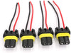 UTSAUTO H11 H8 880 881 Female Adapter Wiring Harness Sockets Wire 12V for Headlights Fog Lights 4pcs