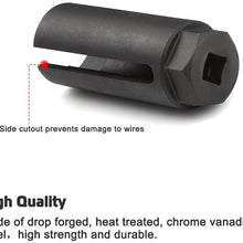 Apeixoto Oxygen Sensor Socket with Side Wire Cutout 3/8” Inch Drive x 7/8” (22mm) fits All Vehicle O2 Removal and Installation Offset Oxygen Sensor Socket