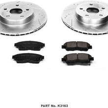 Power Stop K3163 Front Brake Kit with Drilled/Slotted Brake Rotors and Z23 Evolution Ceramic Brake Pads