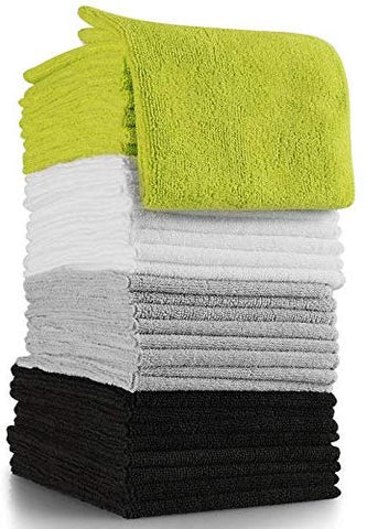 Motorup America Microfiber Cleaning Cloth - (Pack of 32) Multi-Use for Home Office Vehicles Car Truck Van SUV