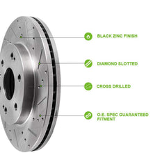 Scitoo Brake Kits, Rear Slotted Brake Discs Rotors and Ceramic Disc Brake Pads Brakes Kit fit 2006-2012 Mazda 6,2006-2010 Mercury Milan,2006-2009 Ford Fusion,2007-2009 Lincoln MKZ Compatible ATD1161C