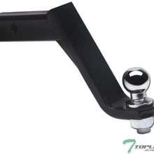 Topline Autopart Universal 7" Drop Rear Bumper Trailer Tow Hitch Loaded Ball Mount With Pin & Clip Kit For 2" x 2" Towing Receiver Tube