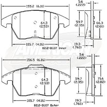 American Black ABD1107M Professional Semi-Metallic Front Disc Brake Pad Set Compatible With A3 Quattro 308 Beetle CC Clasico Eos Golf & Others - OE Premium Quality - Perfect fit, QUIET and DUST FREE