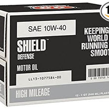 Phillips 66 1076558-12 PK Blend Motor (Shield Defense High Mileage Synthetic Oil 10W40-1 Quart), 32. Fluid_Ounces, 12 Pack
