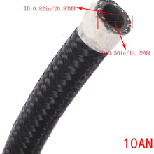 20 Feet 10AN AN10 5/8" Fuel Line Hose Braided Stainless Steel Oil Gas Fuel Hose CPE Synthetic Rubber Line Black