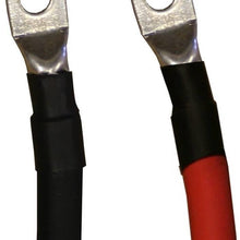 2 AWG Gauge Red + Black Pure Copper Battery Inverter Cables Solar, RV, Car, Boat 12 in 5/16 in Lugs