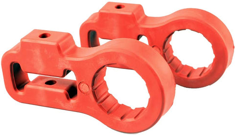 HOUSE TUNING Off Road Lift Jack Handle Keeper Red Color -Pack of 2,Jack Handle Isolator,Lift Jack Mount Bracket (Red)
