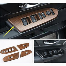 for Honda CRV CR-V 2017 2018 2019 2020 Peach Wood Grain Inner Window Switch Panel Cover 4P(Without Rear seat Heating Buttons)