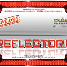Cruiser Accessories 30436 Red Reflector II License Plate Frame, Red/Chrome