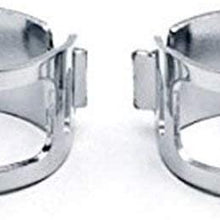 Yc 2 Pcs Motorbike Turn Signal Mount Bracket Universal Indicator Fork Bracket Clamp Headlight Holde 30-43mm Metal Fork Relocation Clamps Brackets (Chrome)