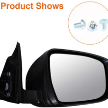 ROADFAR Black Right Side View Mirror Manual Folding Power Adjustment Fit Compatible with 2017 2018 2019 Rogue 2018 X-Trail