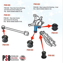 Rear Axle Carrier/Lateral Arm Bushing Kit Replacement for Lexus IS (01-05) GS (98-05) - PSB 693