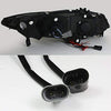 For 06-11 Honda Civic 2DR Coupe Black Bezel Dual Halo Ring Projector Headlights Driver Passenger Lamps