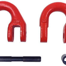 ENIXWILL 2pc 1/2 inch Tow Hitch Hammer Lock Safety Chain Connector Link Grade 80 Hammerlock Coupling Link Red