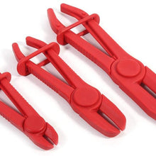 Cuque 3Pcs Nylon Hose Clamp Tool Set Brake Fuel Water Line Clamp Plier Hands Free Tool for Hose Lines Brakes