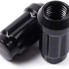 ECCPP Wheel Lug Nuts 24 Pieces + 2 Keys 12x1.5 Black Chrome Spline Drive Close End Lug Nuts for Toyota 4Runner/Avalon/Camry/Highlander/Land Cruiser/Prius C/Prius V/Rav 4/Sequoia/Tacoma 2015-2016