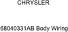 Genuine Chrysler 68040331AB Body Wiring