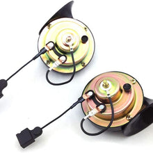 FARBIN Car Horn 12V Super Tone Horn High Tone/Low Tone Metal Twin Horn Kit with 2Pcs Connector Harnesses Cable for Honda