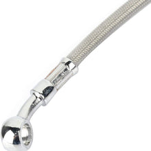 ZENITHKE gray Motorcycle Braided Steel Brake Clutch Oil Hoses Line Pipe (Oil Hose Length 200cm)