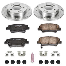 Power Stop K6501 Rear Z23 Carbon Fiber Brake Pads with Drilled & Slotted Brake Rotors Kit