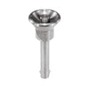 Kipp 03194-2305025 Stainless Steel Ball Lock Pin, Button Head Style, Self-Locking, Natural Finish, 57.5 mm Length, Metric