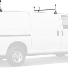 Vantech Aluminum H1 Rack 2 Bar System for a Chevy Express 1996-On Black