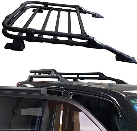 Fit for 2010-2021 Toyota 4Runner Roof Basket Rack Rooftop Luggage Cargo Carrier Black Powdercoat Heavy Duty
