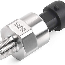 OTUAYAUTO Universal 100PSI Pressure Transducer Sender Solenoid for Oil, Fuel, Air, Water