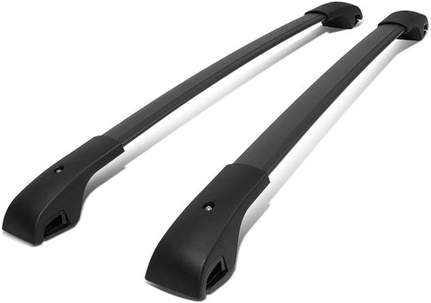 OE Style Matte Black Roof Rack Rail Cross Bars w/ABS Mounting Brackets Replacement For Jeep Cherokee 14-20