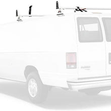 Vantech Aluminum H3 Rack 2 Bar System for a Ford Econoline 1992-On Black