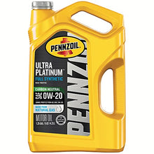 Pennzoil Ultra Platinum Full Synthetic 0W-20 Motor Oil (5-Quart, Single Pack)