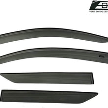 Extreme Online Store EOS Visors Replacement for 2018-Present Toyota C-HR | JDM Mugen Style Smoke Tinted Side Vents Rain Guard Window Deflectors