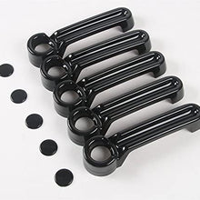 Bestong 5 Pcs Chrome ABS 4 Door Handle Cover Kit and Tailgate Handle Cover For 07-17 Jeep Wrangler JK / 08-12 Jeep Liberty / 07-11 Dodge Nitro (black)