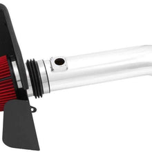 Spectre Performance Air Intake Kit with Washable Air Filter: 2011-2013 Chevy/GMC Heavy Duty (Silverado 2500/3500 HD, Sierra 2500/3500 HD) 6.0L V8, Red Filter with Polished Aluminum Tube, SPE-9004