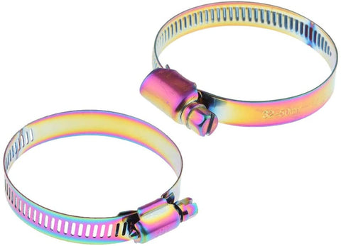 2 Pieces Motorcycle Adjustable Fuel Injection Style Hose Clamp For Diesel Petrol Pipes 32-50Mm/40-63Mm